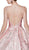 Cinderella Divine - CR827 Brocade V-neck Ballgown In Pink