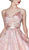 Cinderella Divine - CR827 Brocade V-neck Ballgown In Pink