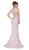 Cinderella Divine - CB0031 Deep Halter V-neck Mermaid Dress In Pink