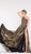 Colors Dress - 2006 Asymmetrical Beaded Cutout A-Line Gown in Gold
