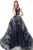 Jovani - 2399 Embroidered Scoop Neck Ballgown In Blue