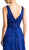 Cinderella Divine - Plunging V-Neck Shirr-Ornate A-Line Evening Gown