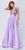 Angela and Alison - Floral Embroidered Satin V Neck Prom Dress 771079 in Purple