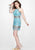 Primavera Couture - 1941 Two Piece Beaded Fringe Short Dress In Blue