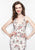 Primavera Couture - 3073 Beaded V-neck Sheath Dress With Slit In Neutral and Multi-Color