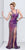 Primavera Couture - 9870 Ornate V-neck Sheath Dress  in Purple