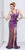 Primavera Couture - Ornate V-neck Sheath Dress 9870 In Purple