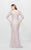 Primavera Couture - 1275 Off Shoulder Sparkly Sequined Evening Dress In Pink
