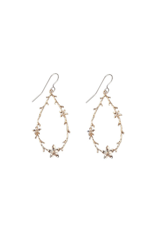 Floral Earring in Gold or Silver