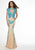 High Neck Lace Embellished Nude Mermaid Evening Dress 89902