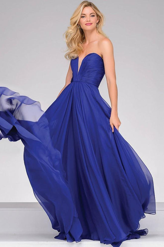 Strapless Long Chiffon Prom Dress 45210