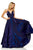 Sherri Hill - 52424 V-Neck Open Back Evening Dress In Blue