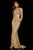Sherri Hill - 52916 Beaded Long Sleeve Sexy Open Back Dress In Gold