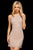 Sherri Hill - 53012 Bead Embellished Halter Short Dress In Pink and Silver