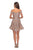 La Femme - 28155 Sequined Off-Shoulder A-line Dress In Neutral