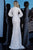 Jovani - 68536 Long Sleeves Laced Trumpet Dress In White