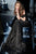 Jovani - 64246 Off-Shoulder Beaded Trumpet Dress In Black and Gold