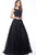 Jovani - 65829 Sleeveless Bateau Embellished A-line Dress In Black