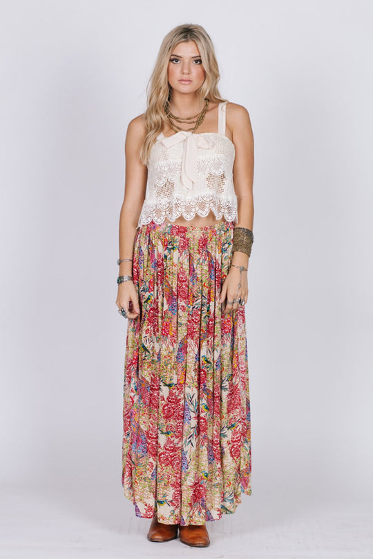 BIRDS OF PARADISE MAXI SKIRT