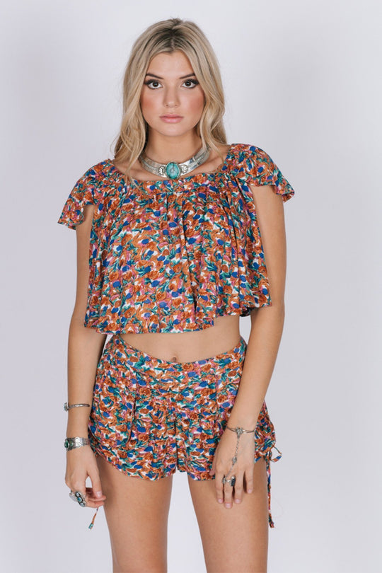 RAGA - Painted Garden Crop in Multi-Color