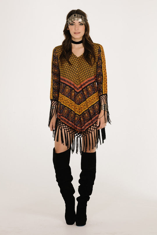 RAGA - On The Horizon Tunic in Yellow Multi-Color
