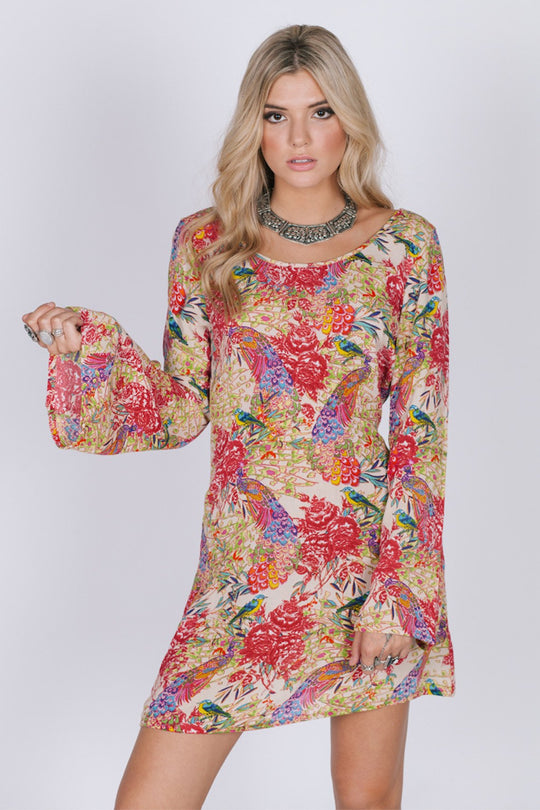 BIRDS OF PARADISE TUNIC DRESS