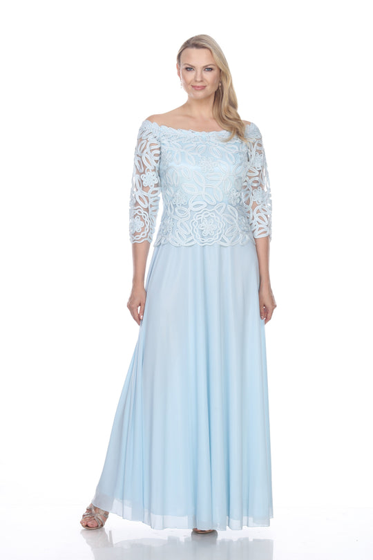 1614 OFF SHOULDER EVENING GOWN