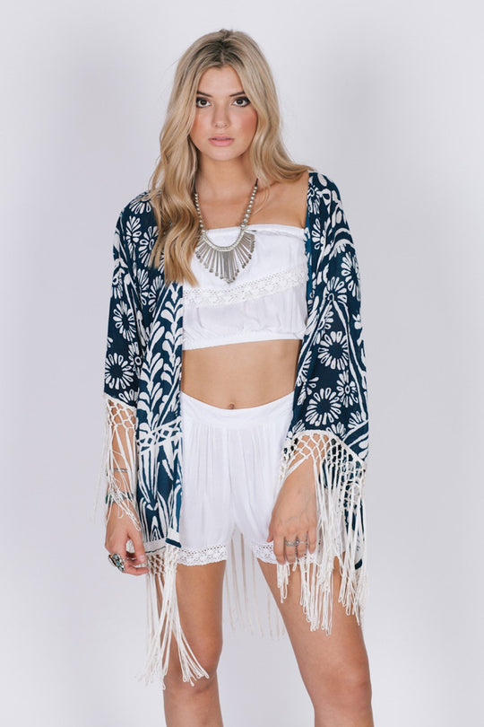 TROPIC BLUES KIMONO