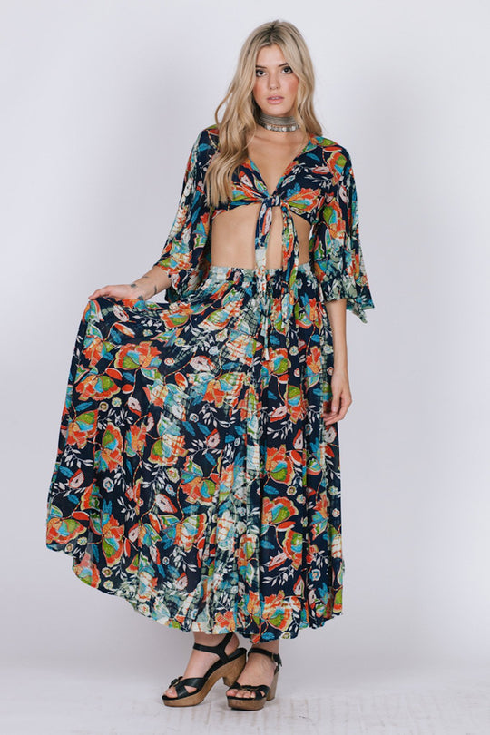 TROPICAL PARADISE MAXI SKIRT