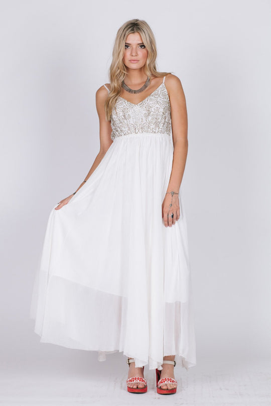 GOLDEN MEADOW BACKLESS MAXI