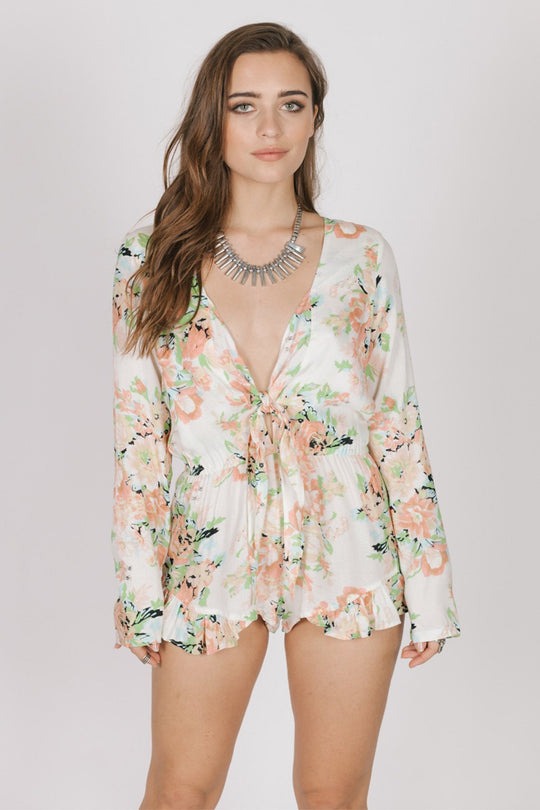 GARDEN PARTY TIE ROMPER