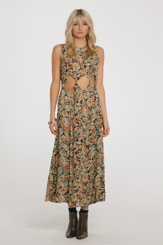 RAGA - Nocturnal Affair Maxi Dress in Multi-Color
