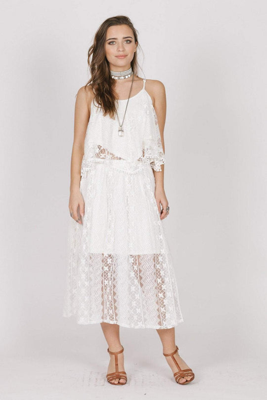 RAGA - VANILLA LACE SKIRT IN WHITE