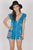 RAGA - Oceanside Cap Sleeve Romper in Blue