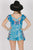 RAGA - Oceanside Cap Sleeve Romper in Blue