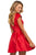 Sherri Hill - 53210 Short Satin Pleated A-line Dress In Red