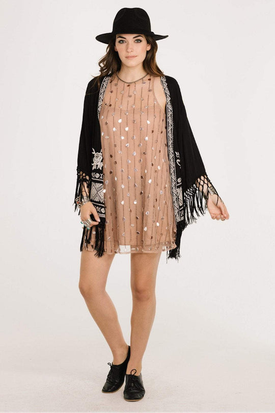RAGA - Night Bloom Kimono in Black