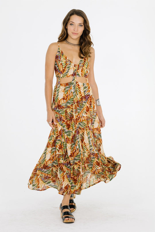 PARADISE PEAK CUTOUT MAXI
