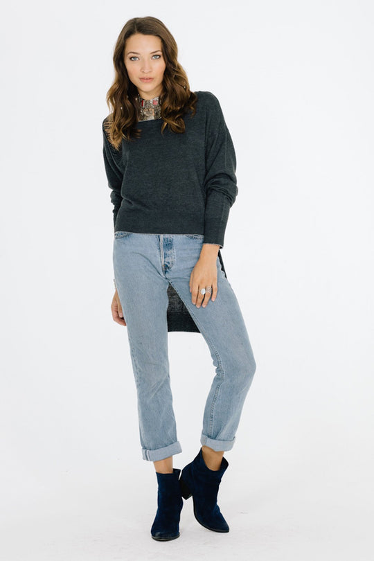 LUCIA HI-LOW SWEATER