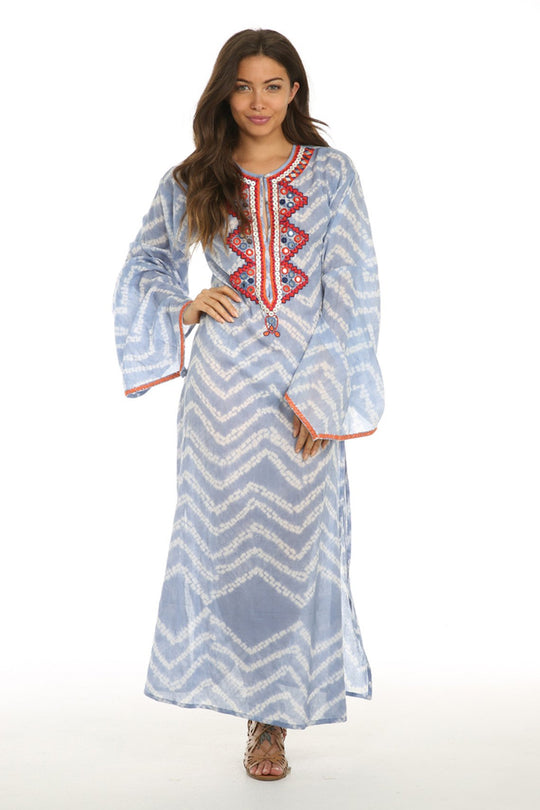 COASTAL CAVES CAFTAN DRESS