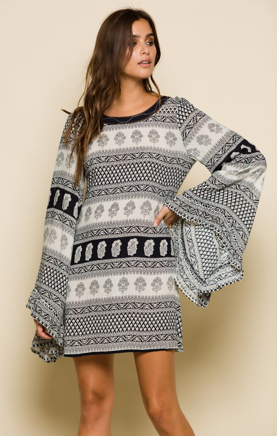 JESSICA BELL SLEEVE SHORT DRESS