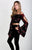 MIDNIGHT BLOSSOM BELL SLEEVE CROP TOP