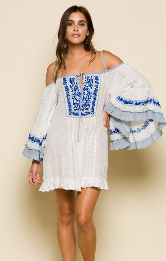 EVA COLD SHOULDER MINI DRESS