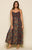 BOTANIC NIGHTS TIE STRAP MIDI DRESS