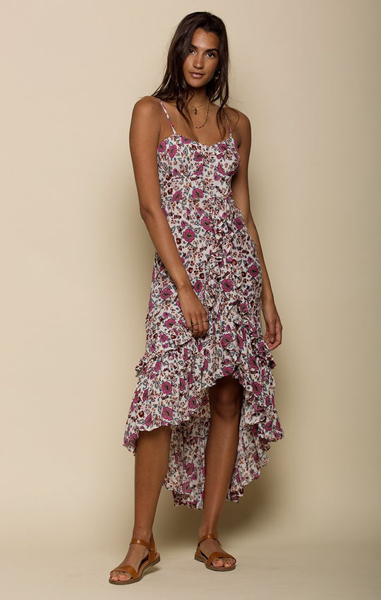 SUMMER BLOOM RUFFLED EDGE DRESS