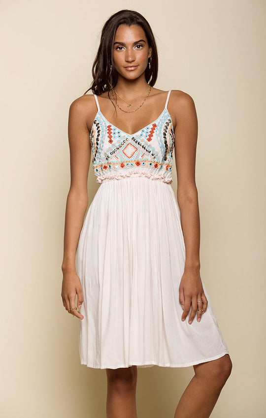 BAJA SUNSET BACKLESS MIDI DRESS