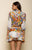 WATERCOLOR FIELDS TIERED MINI SKIRT