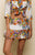 WATERCOLOR FIELDS TIERED MINI SKIRT