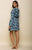 Raga - Poetic Dreams Tie Mini Dress in Blue and Multi-color