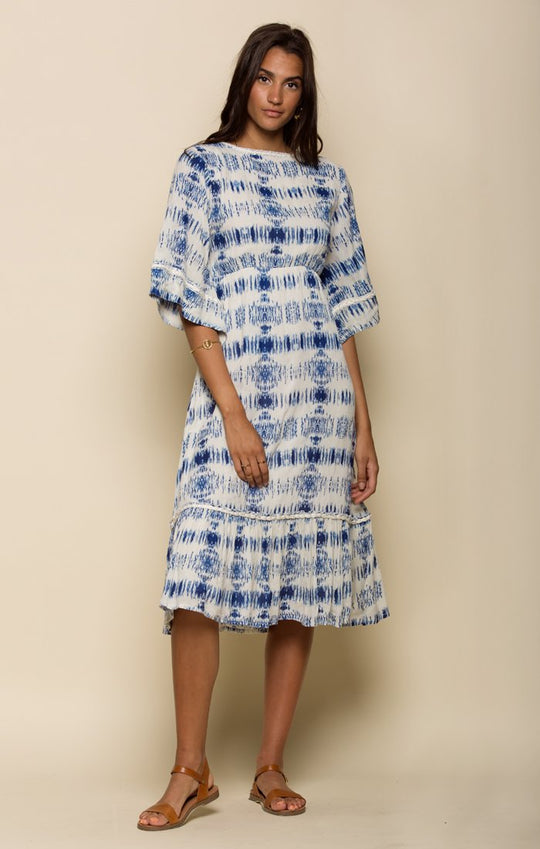 SAIL AWAY LACE-UP BACK MIDI